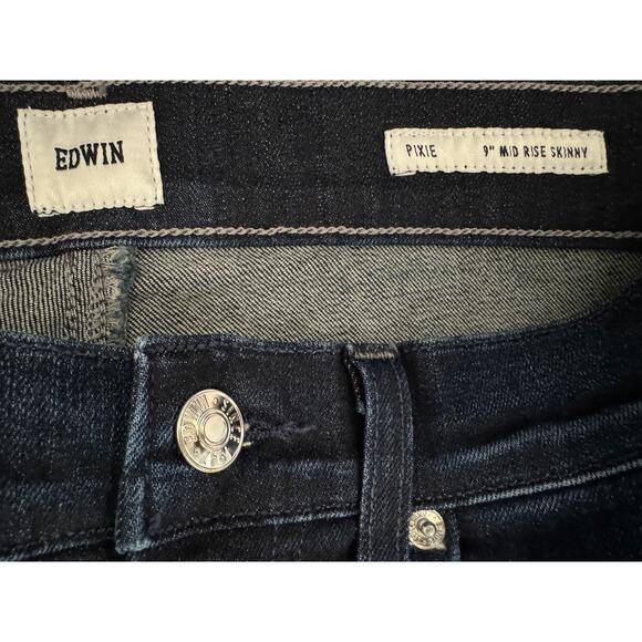 New ~ EDWIN ~ Free People ~  Legend Pixie Mid Rise Skinny Jeans Size 28 - Picture 7 of 10